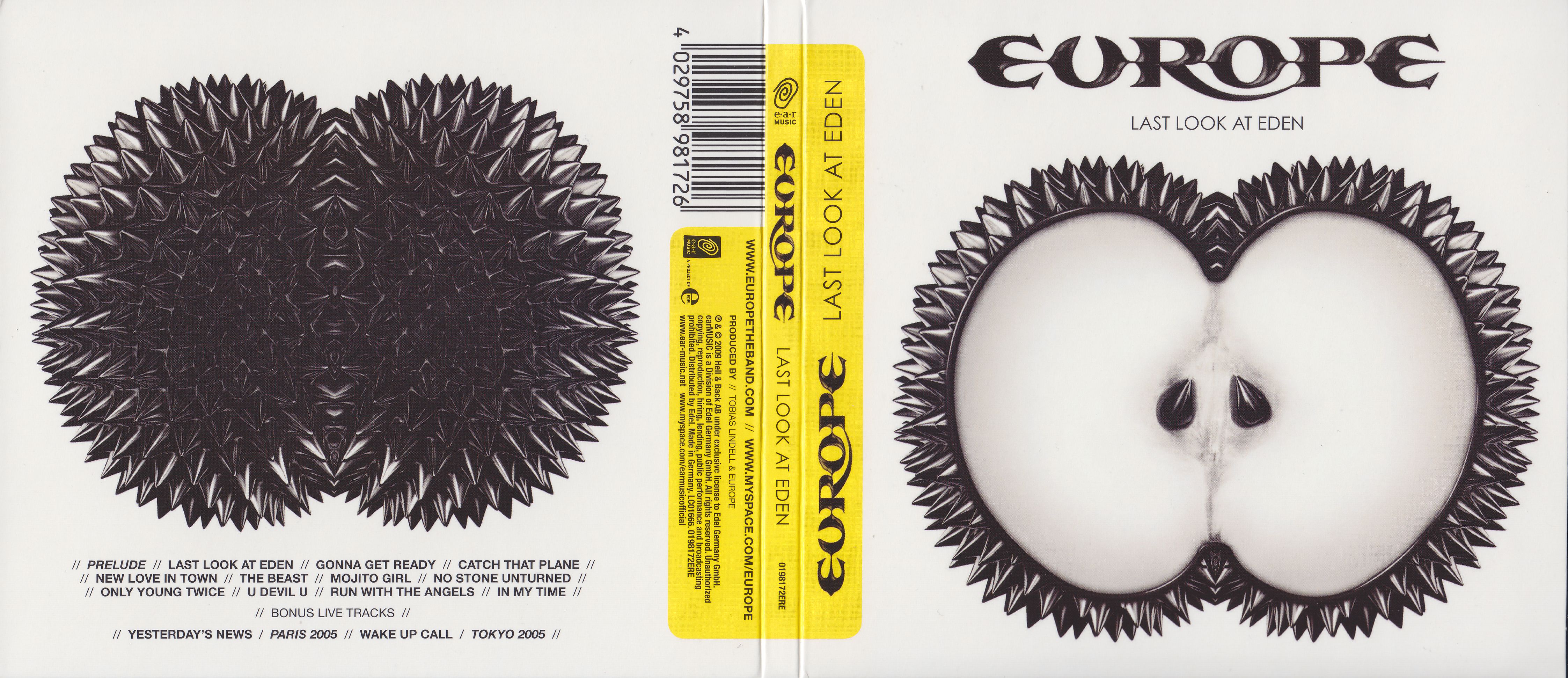 Europe  Last Look At Eden; Limited Edition : Front + Back